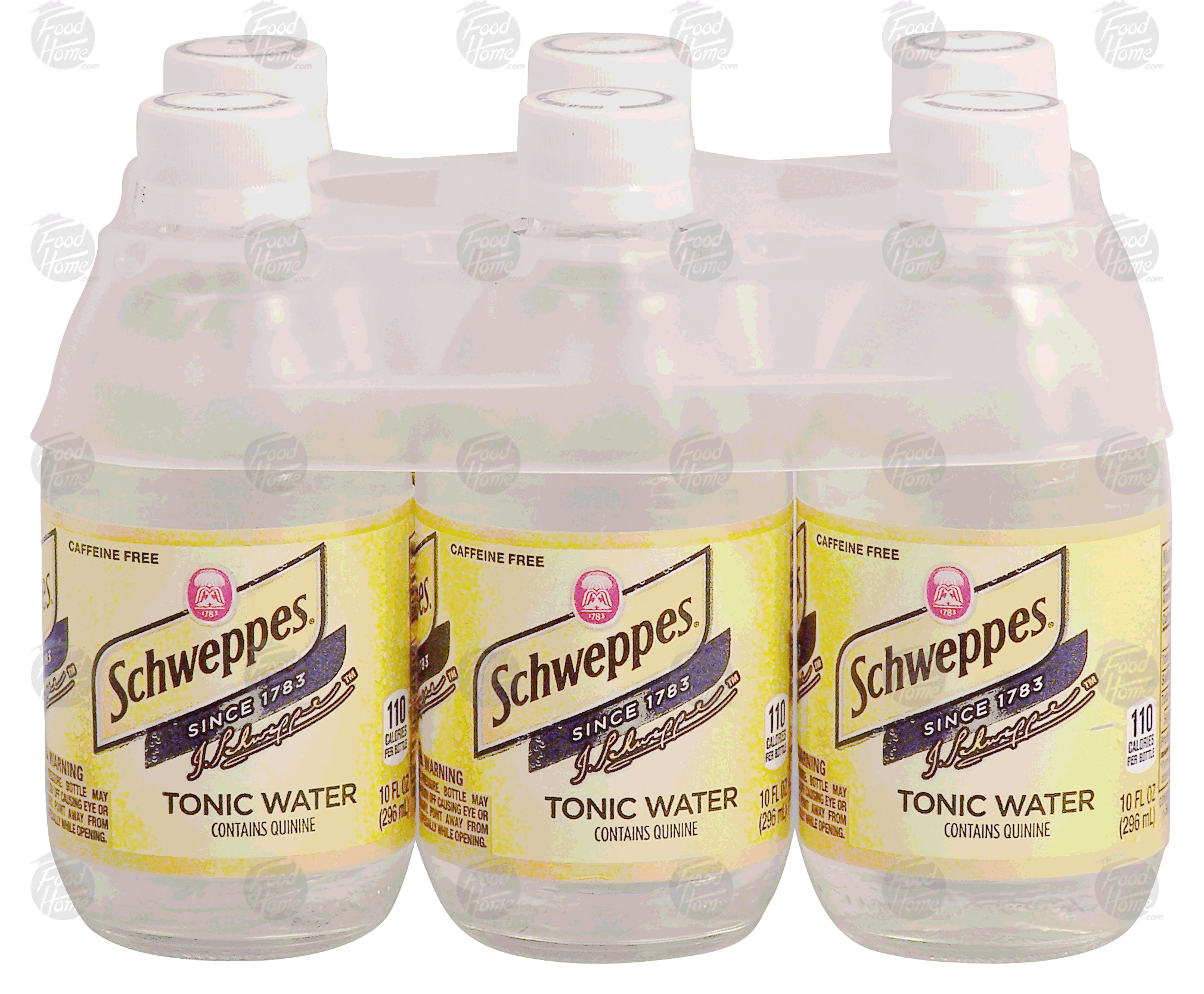 Schweppes  tonic water, contains quinine, 6- 10 fl oz bottles Full-Size Picture